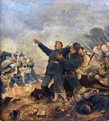 Franco Prussian Painting Of A Battle Scene War Art Military Art Military History