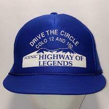 Vintage Colorado Hat Highway Of Legends Baseball Cap Snapback Etsy In 2021 Vintage Trucker Hats Hats Snapback Hats