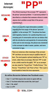Pp Meaning The Definition Of Pp And How To Use It Correctly In 2020 Meant To Be Learn English Alternative Meaning