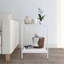 Lifewit 2 Tier Side Table End Table Nightstand Coffee Table For Bedroom Living Room Modern Coffee Table In Bedroom White Side Tables Living Room Side Table