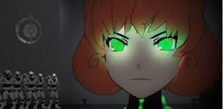 Ruby and Blake stand next to each other as they watch dream hunter Shion  Zaiden weave lengths of string around a sleeping Weiss much in the same way  they saw Jaune a