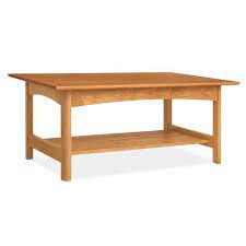 If you want to download a picture in high resolution click here. Shaker Rectangle Top Wood Coffee Table With Shelf In Solid Cherry Walnut Maple Or Oak