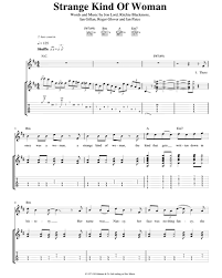 Am there once was a woman a strange kind of woman. Strange Kind Of Woman Guitar Voice Sheet Music By Deep Purple Nkoda