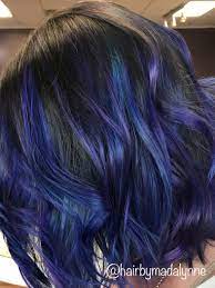 Vibrant Blue Indigo Hair Balayage Technique Hair Haircolor Hairgoals Indigo Hair Blue Brown Hair Hair Color Blue