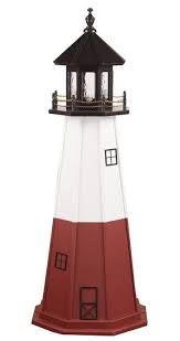 Amish Outdoor Lighthouse 18 Inch To Five Foot Handcrafted Vermillion Wood Painted 5618347 House Lighting Outdoor Lighthouse Garden Lighthouse