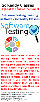 Software Testing Training In Noida Gc Reddy Classes In 2020 Software Testing What Is Software Technology Skills