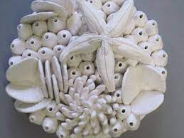 Ocean Wall Art Limited Edition Large Dolphin Island Coral Plate Ceramic Sculpture Star Fish Anemone Barnacles Oysters Sea Shell Clay Wall Hanging Ceramic Wall Sculpture Ceramic Sculpture