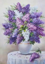 Oil Lilacs Painting Lilac Painting Oil Painting On Canvas Etsy In 2021 Lilac Painting Simple Oil Painting Oil Painting Flowers