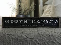 University Of California Los Angeles Ucla Longitude And Etsy Coordinates Signs University Of California Los Angeles University Of California