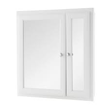 Lowes medicine cabinet home depot 12×12 beveled edge. Home Decorators Collection 24 1 2 In W X 25 3 4 In H Fog Free Framed Recessed Or Surface Mount Bi View Bathroom Medicine Cabinet In White 45434 The Home Depot
