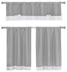 Maybe you would like to learn more about one of these? Kitchen Curtains 3 Piece Set Tie Up Solid Textured Contemporary Curtains By Curtain Call Houzz