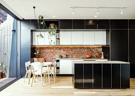 Sleek grey and brick kitchen. 310 Kitchens Ideas Kitchen Design Interior House Design