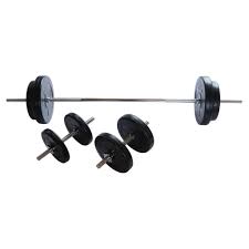 Plus, ergonomic handles aid lifting technique and deliver a comfortable grip. V Fit 50kg Barbell Dumbbell Weight Set