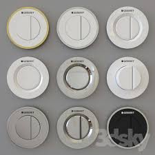 3d Models Toilet And Bidet Geberit Flush Buttons Flush Toilet Bidet