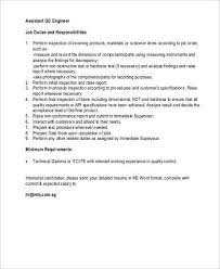 Free 9 Quality Engineer Job Description Templates In Ms Word Pdf