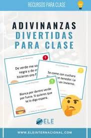 Juegos Adivinanzas En Clase De Idiomas Descargables Para Clase De Espanol Juegos Para Pensar Juegos De Vocabulario Juegos De Adivinanzas Juegos De Gramatica