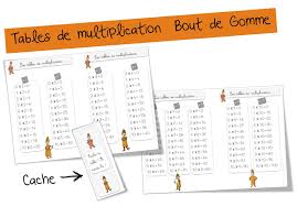 tables de multiplication multiplication table de multiplication bout de gomme