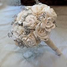 Handmade Wedding Bouquet Small Ivory Silver Bridal Bouquet Keepsake Bouquet Shabby Chic Wedding Rustic Wedding Ramos Para Boda Adornos Para Boda Y Ramos De Novia
