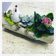 Fioriere con piante grasse decorate con cusci di frutti di mare : Una Pasqua Succulenta Idee Fiorite