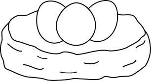 Baby Blanket Clipart Black And White Black And White Birds Nest Black And White Birds White Bird Birds Nest Image