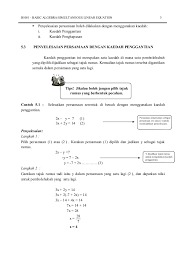 (6) persamaan linear (linear equations i, ii). Linear Equation