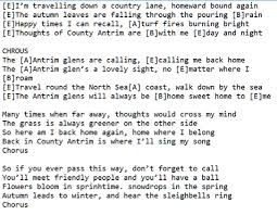 The blessing chords / audio (transposable): The Green Glens Of Antrim Lyrics Chords And Sheet Music Irish Folk Songs