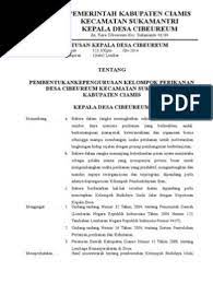 Download sk kelompok tani 2020 doc. Sk Kepala Desa Pertanian Pdf