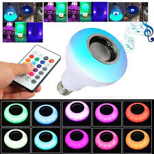 Wireless Bluetooth Led Light Speaker Bulb Rgb E27 12w Music Playing Lamp Remote Wireless Speakers Bluetooth Light Music Led Lights