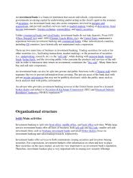 + discover how to break into investment banking, hedge funds or private equity, the easy win investment banking interviews with detailed guides and dozens of templates for informational. Wikipedia Investment Banking Securities Finance