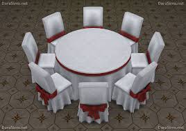 When extended, six people will be. Big Round Festive Dining Tables For The Sims 4 6 8 Seats Darasims Net