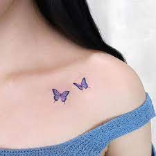 Pin By Iara Schmitz On Tatuaze Kobiet Purple Tattoos Discreet Tattoos Butterfly Tattoos For Women