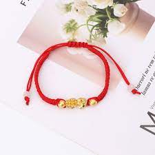 Amo Chinese Feng Shui Gold Pi Xiu Kabbalah Red String Bracelet Eye Protection Bracelets For Men Stainless Steel Shopee Brasil