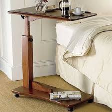 You Don T Have To Be In The Hospital To Have This Convenience Just Glide The Adjustable Bedside Table Under Your Bed To Co Mesa Y Sillas Muebles