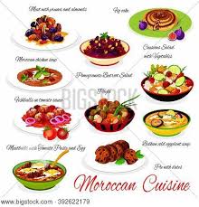 Moroccan vegetable tagine with couscous (vegan). Moroccan Cuisine Vector Photo Free Trial Bigstock