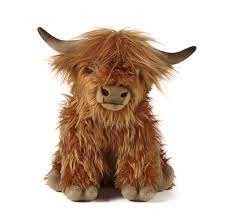 Amazon Com Living Nature Soft Toy Large Plush 12 Highland Cow With Sound Toys Games