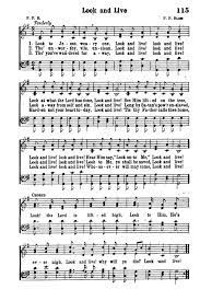 On lyrics.com you can find all the lyrics you need. Look And Live Hymnary Org