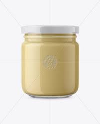 Glass Jar With Creamed Honey Mockup In Jar Mockups On Yellow Images Object Mockups Mockup Free Psd Honey Jar Labels Design Mockup Free