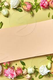 Free printable cards, create and print your own free printable cards at home. Fresh Natural Organic Flowers Frame With Paper Empty Greeting Card On A Pastel Olive Background Copy Space Valentine S Greeting Card By Yaroslav Danylchenko Photo Stock Snapwire