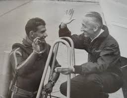 Albert Falco Et Le Commandant Cousteau Jacques Yves Cousteau Plongee Sous Marine Marine Nationale