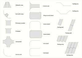 Set of standard icons switches, electrical symbols for blueprint. Interior Design Site Plan Design Element