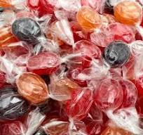 Assorted Fruit Drops Hard Candy - 2 Pound Bulk Pack (About 180 Count) - Orange, Strawberry, Grape, Cherry