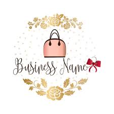 Custom Logo Design Gold Pink Bag Purse Logo Gold Fashion Bag Etsy In 2020 Shop Logo Design Logo Online Shop Boutique Logo Design
