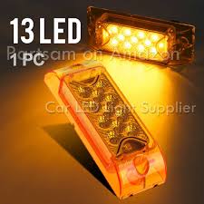 How your trailer lights work. Partsam 2pcs Amber Led Rectangle Tail Stop Marker Light Trailer Truck Rv 3 Wires 21led 6 X 2 Led Rec Light Trailer Car Led Lights Car Parts And Accessories