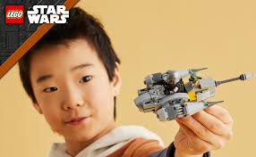 LEGO 75363 Star Wars Microfighter: Caza Estelar N-1 de The Mandalorian,  Vehículo a Microescala del Libro de Boba Fett con Figura Grogu Baby Yoda,  Regalos para Niños y Niñas a Partir de