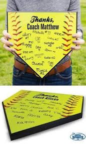 Still Trying To Think Of A Great End Of Season Gift For Your Awesome Softball Coach How About A Thanks Coach Ba Girls Softball Softball Softball Coach Gifts