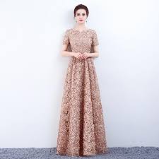 Elegant Khaki Lace Evening Dress Simple Floor Length Prom Dress Party Formal Gown Floryday Dresses Lace Evening Gowns Lace Evening Dresses