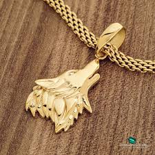 Dije Lobo En Oro Laminado 18k Joyeria De Lobo Joyas De Moda Joyeria De Moda