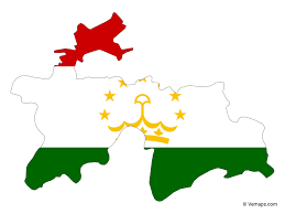 Tajikistan (republic of tajikistan) , tj. Flag Map Of Tajikistan Free Vector Maps