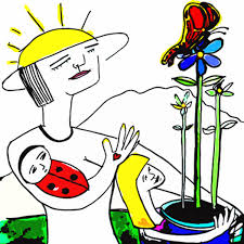 I will start the drawing day with a lesson on <strong>h. Garden Cartoon Word Is Art