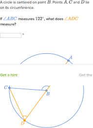 Draw circles with different quadrilaterals inscribed in them. Inscribed Angles Practice Circles Khan Academy